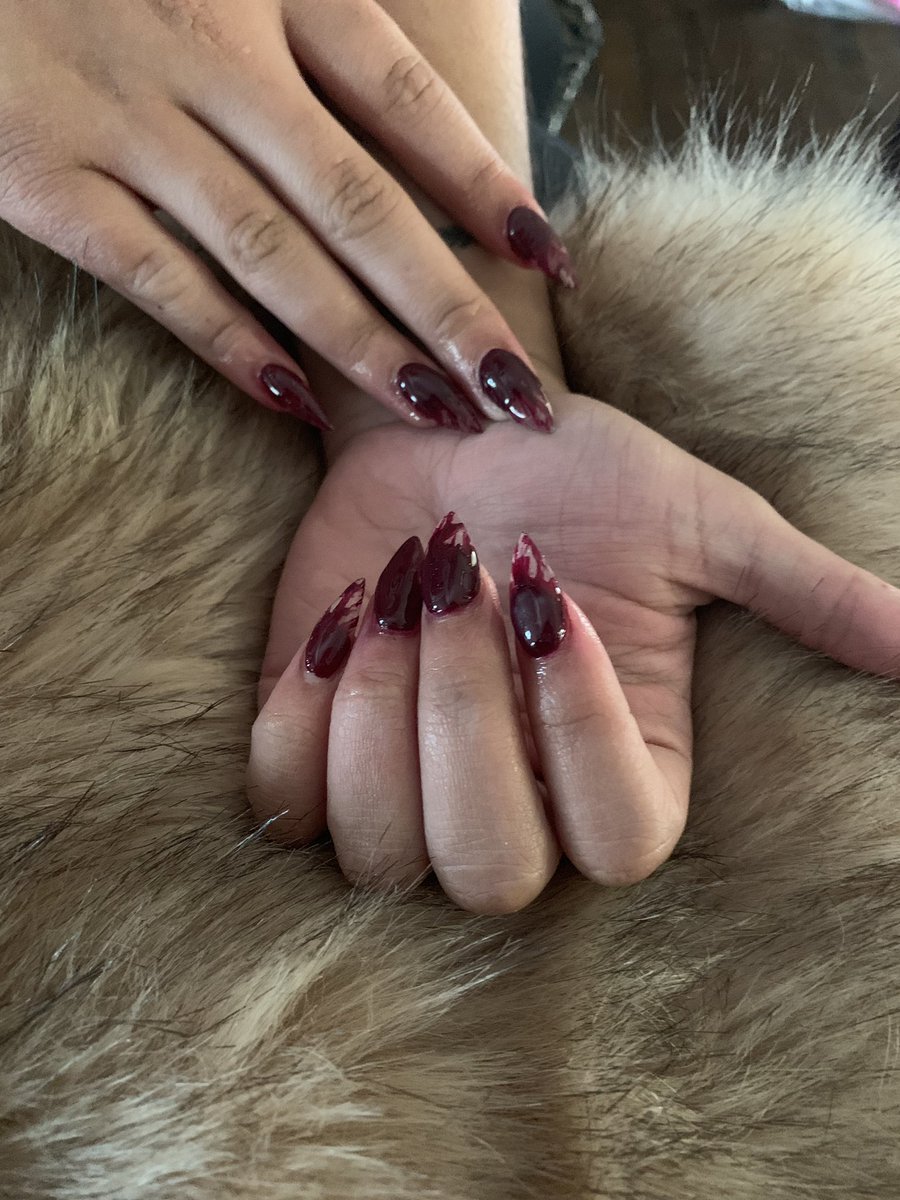 She wanted something akin to blood running down her nails. It’s spooky season