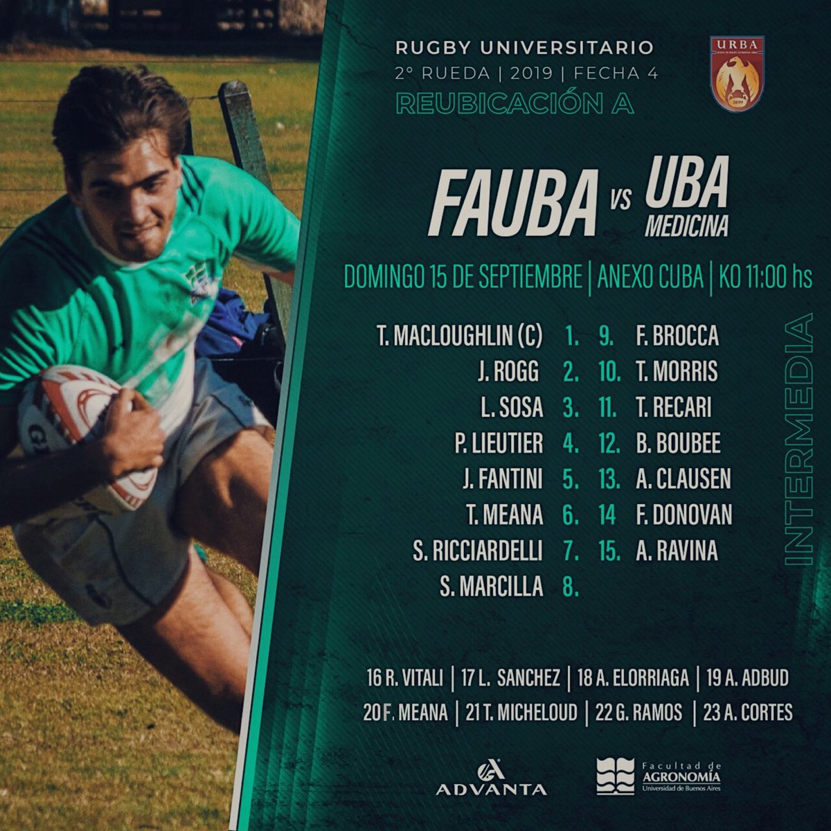 RugbyFauba's tweet photo. Se vienen dos partidasos por la cuarta fecha de los dos torneos. Vamos a dejar todo por estos colores!! Vamos FAUBA!! 🇳🇬🇳🇬
.
.
.
#vamosfauba #vamospormas #sedejatodo #verduleroquerido #faubafamilia #fauba2019 #rugby https://t.co/duMfsg0bRS