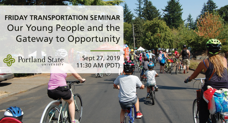 Tomorrow at <a href="/portland_state/">Portland State University</a>: A Friday Transportation Seminar, <a href="/PBOTinfo/">Portland Bureau of Transportation</a> edition will share how exploration can drive learning and help remove the barriers young people face when using active transportation in Portland: trec.pdx.edu/events/profess…