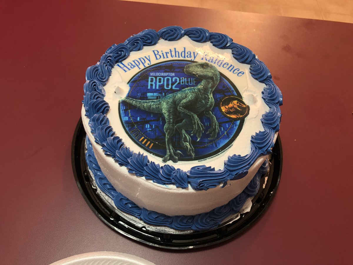 Paleocollector My Little Cousin Had A Jurassic World Birthday Party Today She S Absolutely Obsessed Almost As Much As I Am Jurassicworld Jurassicpark Jurassicworldcake Jurassicobsessed Velociraptor Velociraptorblue Dinosaur