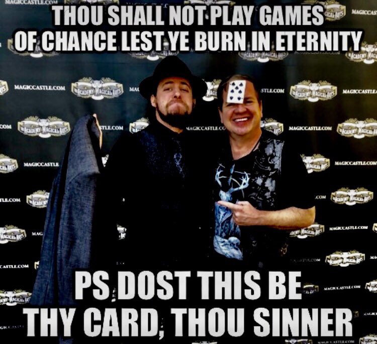 MicahCover's tweet image. My latest student 👨‍🎓 - Brother ✝️ Mordecai Shankton - in FIFTEEN MINUTES ⏱creates the TOTALLY BROTHER SHANKTON (Totally BS) Act in The Inner Circle ⭕️. 
Well done, BS. It doth be a pleasure to work ♠️ with thee @MagicCastle_AMA 
#magiclessons
#closeupmagic
#renfairemagic