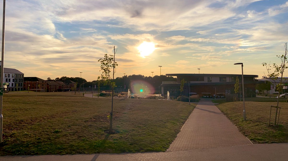 BradJohnsonUK's tweet photo. What a view of @UniofHerts . Day one of moving in weekend supporting the amazing @UHStudentLife team with international arrivals! #BuggyDriver https://t.co/8QvidDaKDg