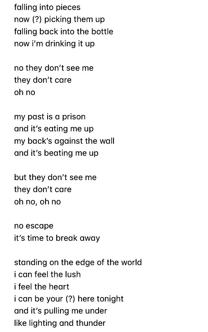 Lou And Here Are The Lyrics Of Invisible Heart