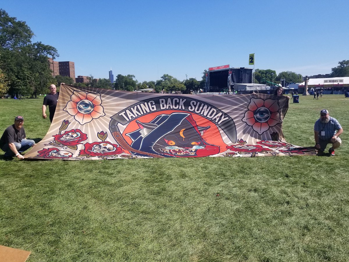 CCH_RiotFest's tweet photo. @TBSOfficial just dropped off this signed stage backdrop for our @RiotFest raffle. https://t.co/S5UVCiYzsa