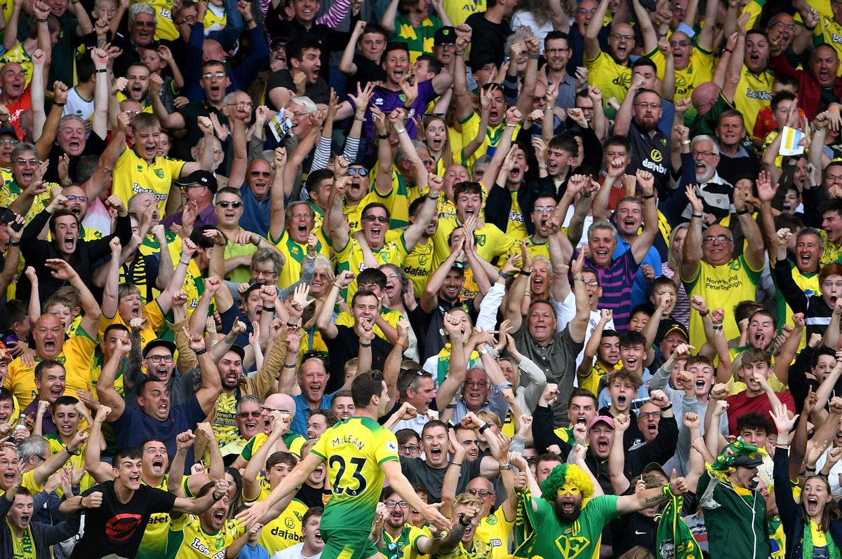 rogbennett's tweet image. Little romance in Premier League, but Norwich are all that's good about football and Life. Tiny squad built with brains not money, depleted by injuries, outthought and outfought a Super Power. Fearless. Tenacious. Tireless. May the memories their fans made today last a lifetime🙌