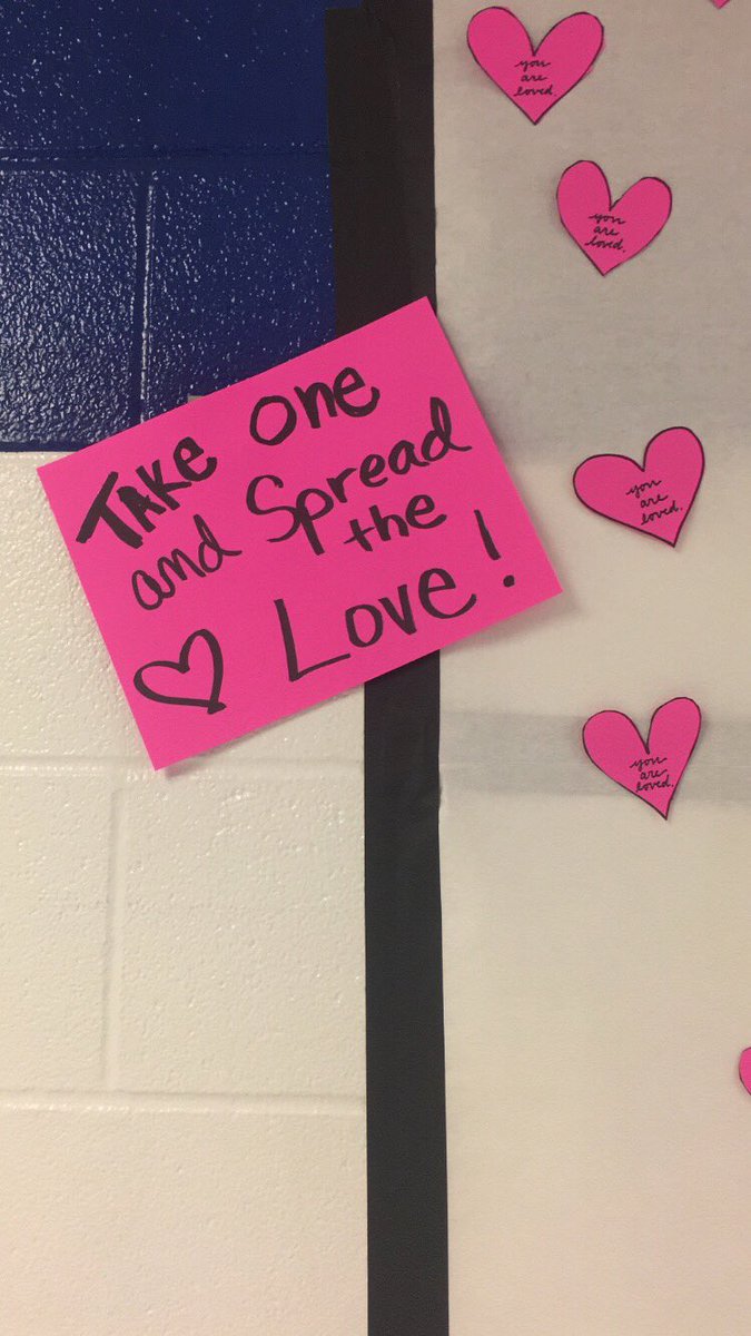 MacArthurChoir's tweet photo. We now have a spread the love wall so make sure and come by the choir room and get some hearts for you friends, and  teachers or even a stranger!! #bekind #1gr8thngneisd #tmea100 #itstartswithmusic @neisdfinearts #discovernortheast https://t.co/Q5ReicFvq5