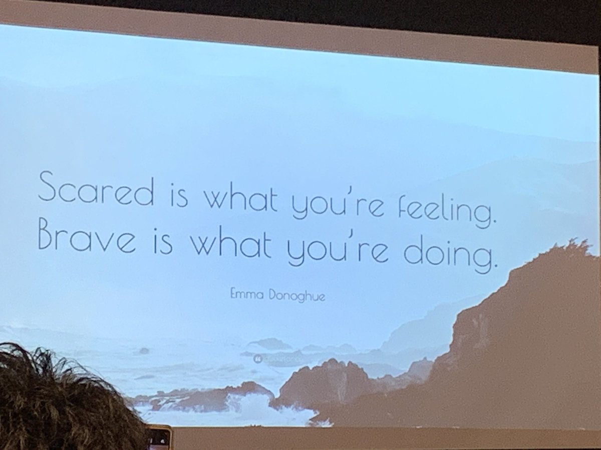 librarytce's tweet photo. “Safe spaces are not safe for everyone. Some Ss are silenced in safe places. How do we create BRAVE places instead of safe spaces?” Brave Conversations w/ @Dr_DoriH &amp; Autumn West. #ISLA19 #TCEcardinals #HSElibs #HSEequity https://t.co/5IjWbHFnrC