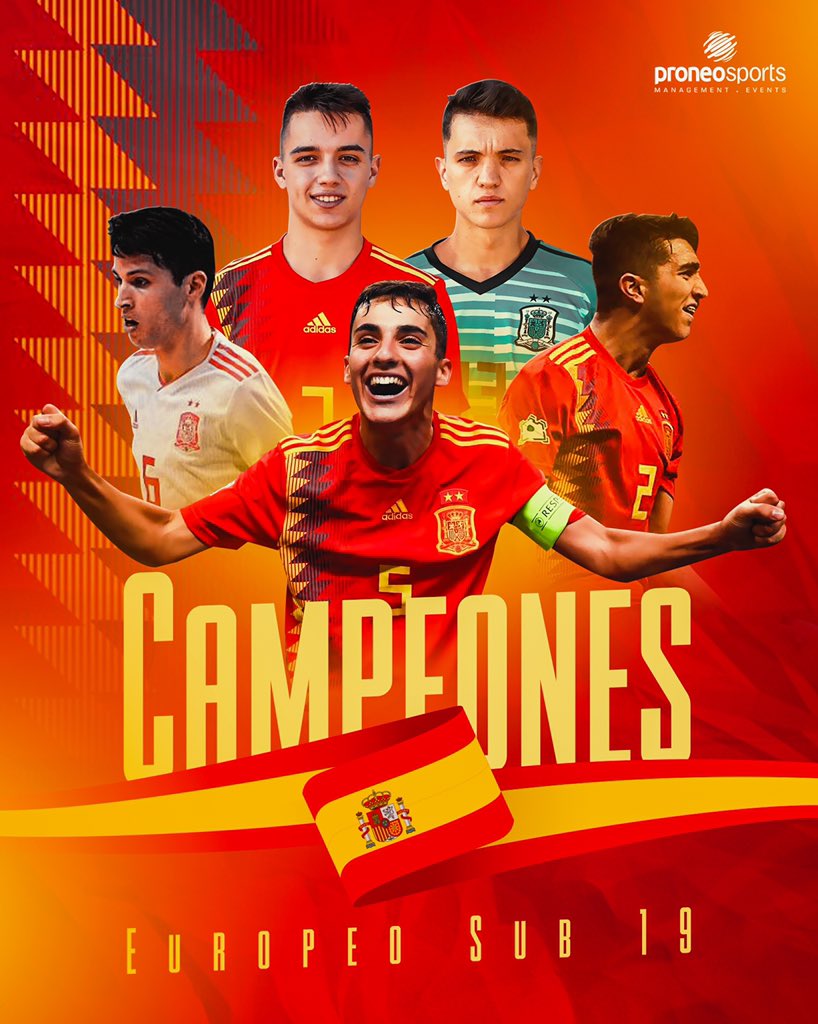 ¡¡¡Jamás olvidaréis este día chicos!!!

La <a href="/SeFutbol/">Selección Española Masculina de Fútbol</a> Sub19 vence a #Croacia y se proclama campeona de Europa 🏆 ¡ENHORABUENAAAAAA!

🥇 <a href="/BernatPovill/">Bernat Povill Cerdeira</a> 
🥇 <a href="/davidpr00/">David Peña</a> 
🥇 @Antonioo__15 
🥇 <a href="/NachoTorres05/">Nacho Torres</a> 
🥇 <a href="/a_ceron6/">Alejandro</a> 

#ProneoSports #U19Futsal