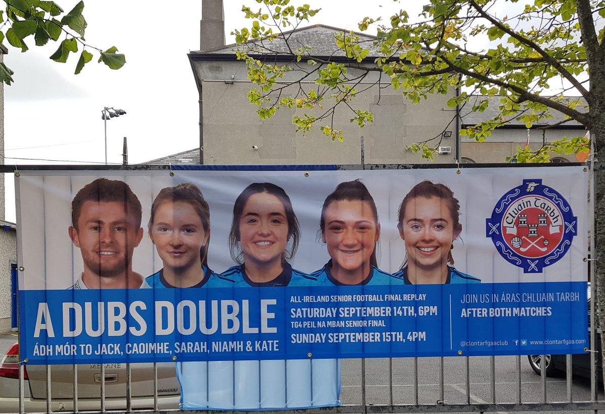 ClontarfGAAClub's tweet photo. Comhghairdeas @jackmcc93 & @DubGAAOfficial. The 1st half of the #DubsDouble. Next up our ladies in @CrokePark amárach. #CluainTarbhAbú https://t.co/ovC2ZsPlB8