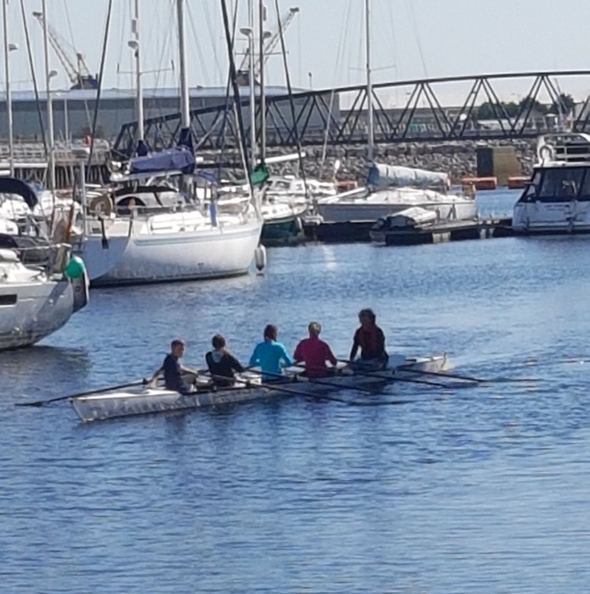 Lovely weather today for rowing