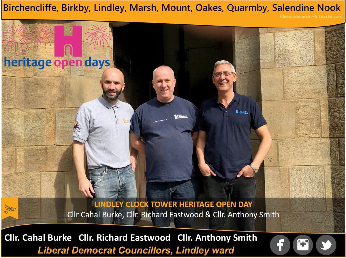 CahalBurke's tweet photo. Thank you to the 224 who attended the Lindley Clock Tower Heritage Open Day!
Lindley Community Group organised the Open Day and the day would not be possible without our volunteers, thank you! #Lindley #LindleyClockTower #HODs https://t.co/2DkJ814TX4