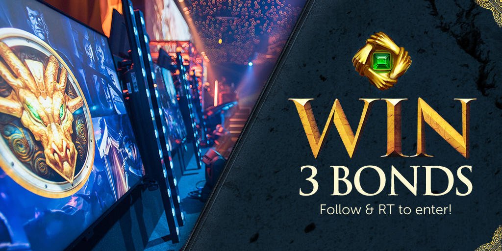 RuneScape's tweet photo. #FreeStuffFriday - WIN 3 Bonds to enjoy all the new content we'll announce at #RuneFest2019 (4th &amp; 5th Oct)!! 💰💰💰

Follow &amp; RT to enter. Winner announced Monday after the game update. https://t.co/iVqXwalz7u