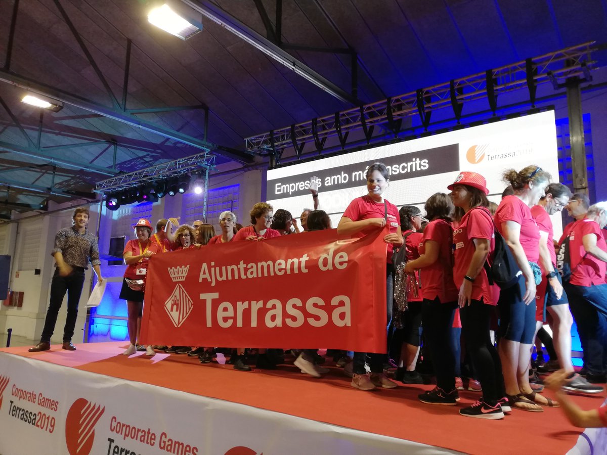 corpgt2019's tweet photo. L'empresa o organització amb més participants als #CorporateGamesTerrassa2019 és  l'@ajterrassa! En segona posició és troba @FCC_Group, i en tercer, Cirsa. https://t.co/dbD1D1SMZc