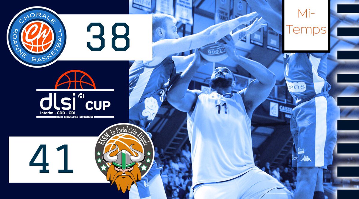BCMBasket's tweet photo. 🏀 Mi-temps | ⏸ #ROAESSM
@ChoraleRoanne 38
@ESSMbasket 41
Gros retour des Choraliens qui commencent à créer le doute dans la tête des Portelois !
#DLSICup https://t.co/nnc98XjdFi