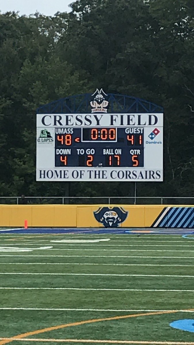 The final from Cressy Field, UMass Dartmouth - 48, Husson 41 #WinTheRep 🏴‍☠️