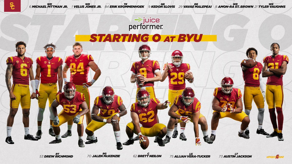 #BeatTheCougars. starting lineups for USC vs. BYU! 