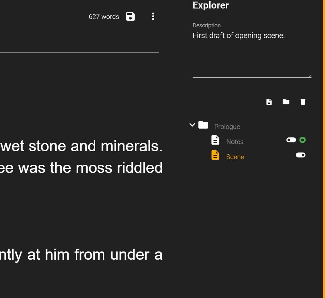 RealmsWriter's tweet image. Struggling to get that chapter flowing? #writers and #WritingCommunity - break things down with scenes, add some separate notes, and control what gets compiled into the final manuscript with the click of a mouse button 🤗