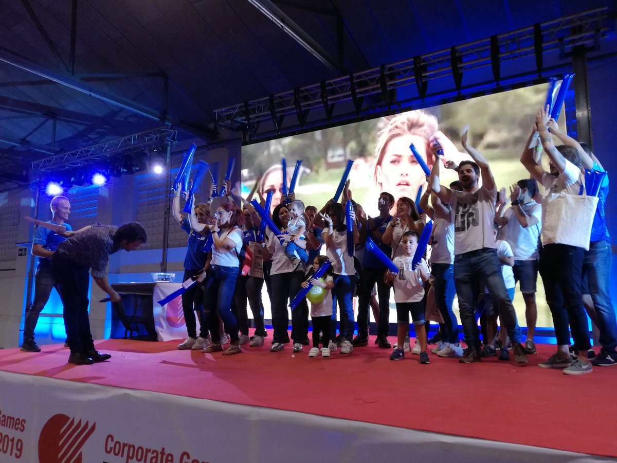 corpgt2019's tweet photo. Les tres empreses finalistes de la desfilada inaugural dels #CorporateGamesTerrassa2019 són Estamp, @accentsocial_ i Star's Gym! https://t.co/j1ysf7l4EM