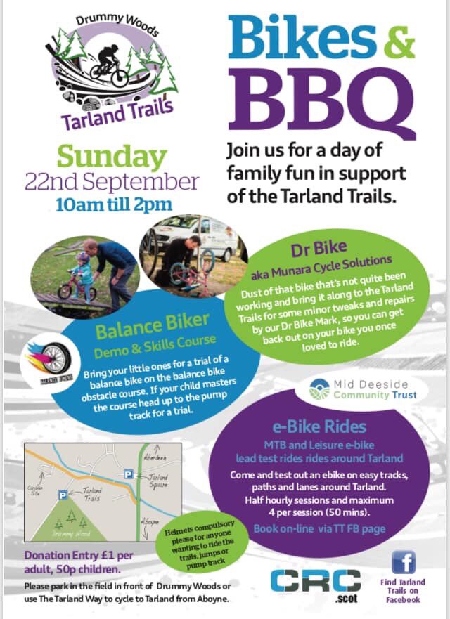 There is loads going on at Tarland Trails on Sunday 22nd!
