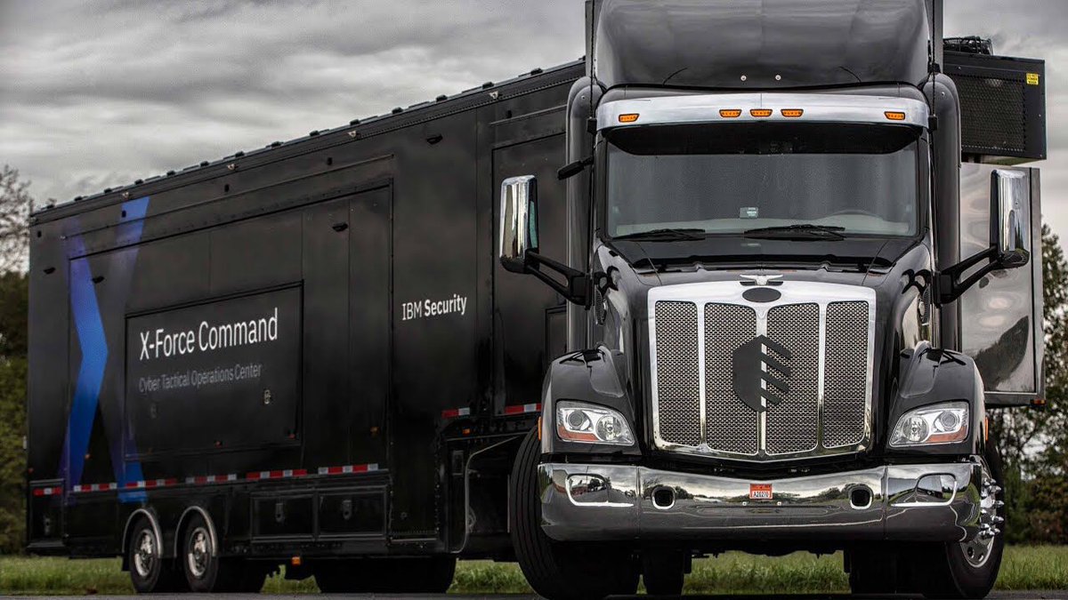 andreatemplari's tweet photo. Truck @IBMItalia: Da fuori, è un camion (da 23 tonnellate). Dentro, è un centro operativo da cui gestire (o imparare a farlo) cyber attacchi da milioni di dollari. #XForceCTOC #IBMSecurity #IBM https://t.co/bk1b8qwRKD https://t.co/2D1ECPzbje