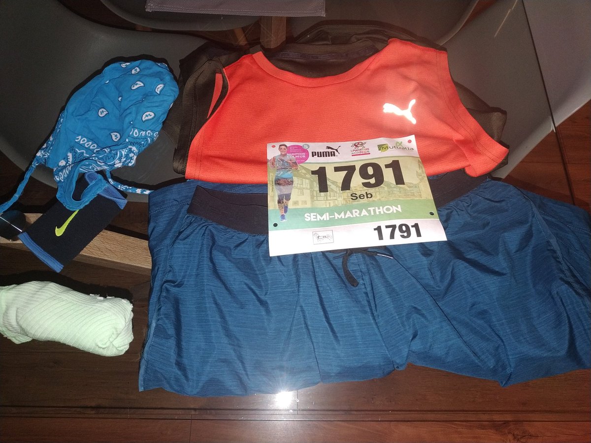 Sebferrez's tweet photo. Dossard Ok 
RP Ok 
Une bonne nuit de sommeil avant le départ du semi @marathon_colmar . 
#running https://t.co/ua0iB7PPUB