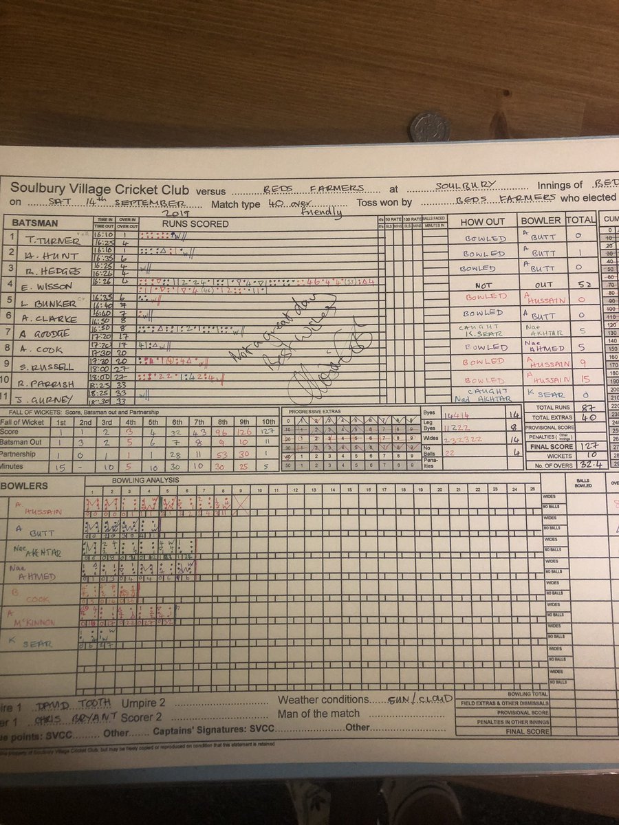 SoulburyCc's tweet photo. Lovely message from Sir Alistair Cook, it’s unlucky we didn’t see him bat longer @bbctms https://t.co/2y54Uj8cNZ
