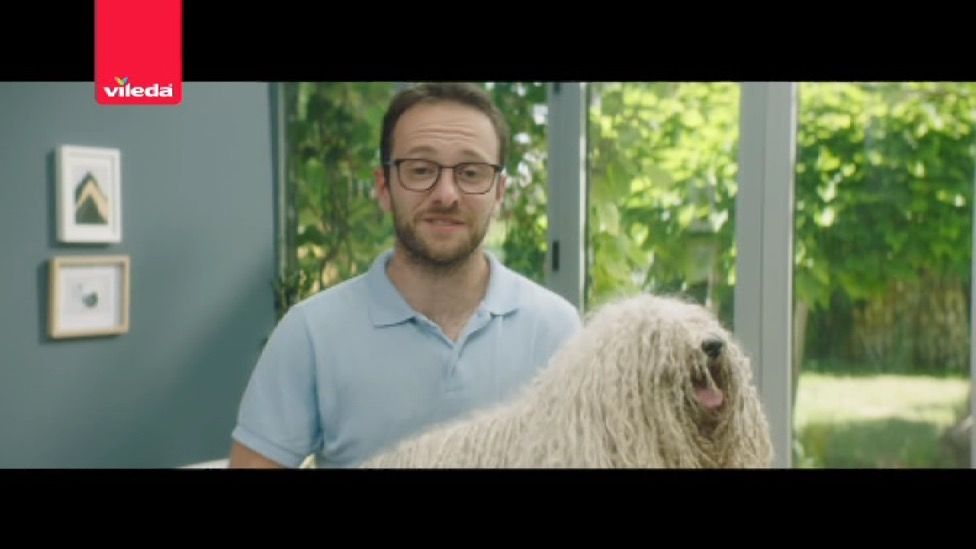 La pregunta no es por qué usas Vileda, la pregunta es por qué te compraste un perro a juego con la fregona