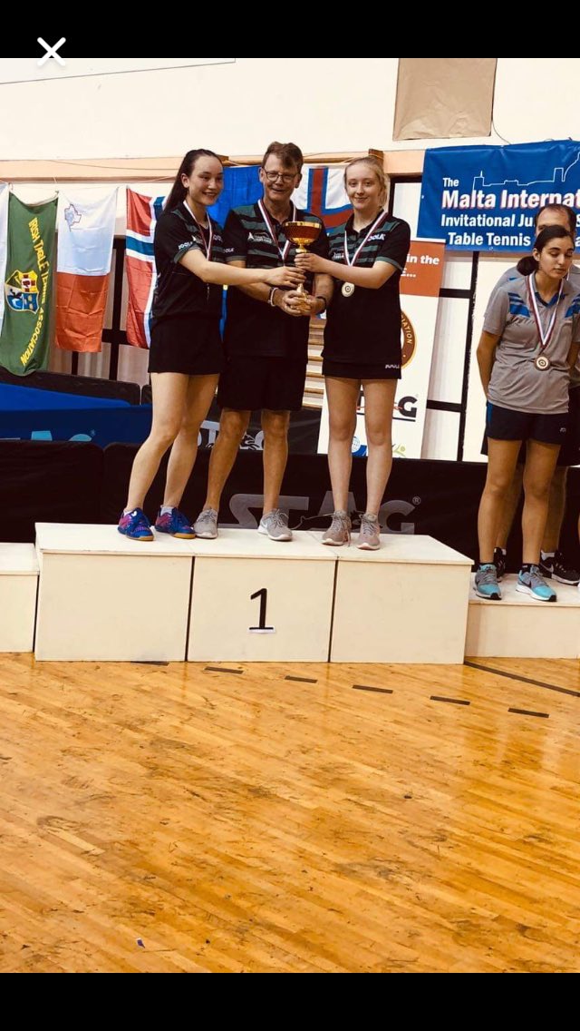 Congratulations <a href="/TableTennisIRE/">Table Tennis Ireland</a> <a href="/mia_rahilly/">Mia O Rahilly Egan</a> <a href="/nicolescottxo/">Nicole Scott</a> <a href="/HigginsConn/">Conn Higgins</a> great team performance winning gold at Malta Open beating Wales 3-2 in the final