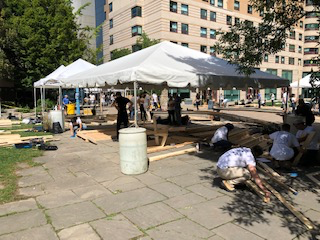 Space_Bandit's tweet photo. Taking my @space_bandit for a walk on @RyersonU, saw  #Timberfever, a competition for #architecture  and #CivilEngineering students. Good luck to you - #space is a great place to apply your talent! Kudos to the #industry and #organizations that support these #competitions! https://t.co/XUAnAP0Dyl