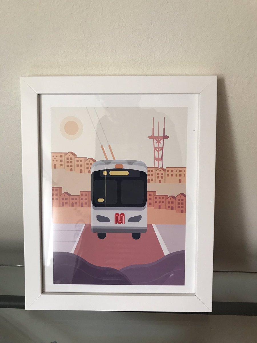 EdwardWrightSF's tweet image. Very happy this adorable @chrisarvinsf print arrived before #TransitWeek2019 ended 😌