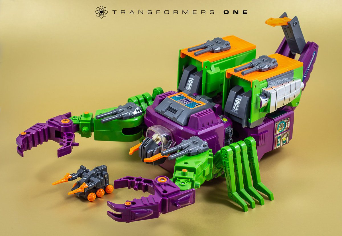 purple and green transformer