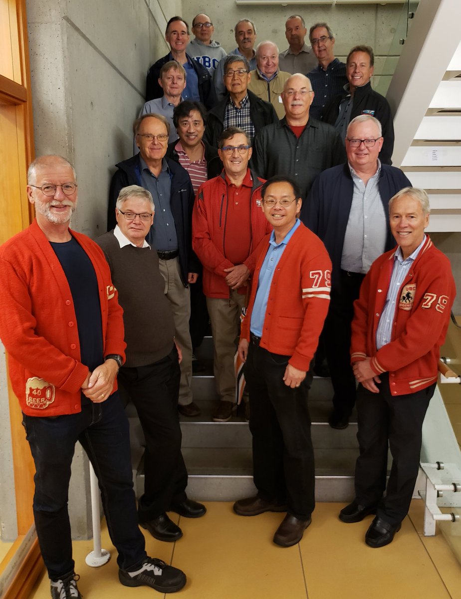 UBC Class of '79 Electrical Engineers celebrating their 40th class reunion @UBC_ENG_Alumni @alumniubc @ubcengineering #ubcappliedsciencereunions #ubcoldrednewred