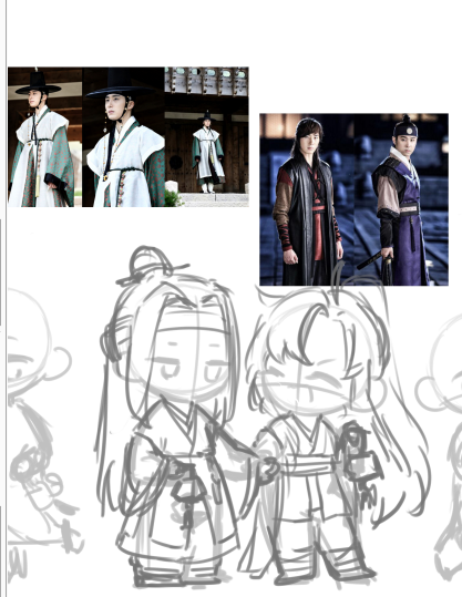 my mid-autumn drawing is still far from finished ?? 