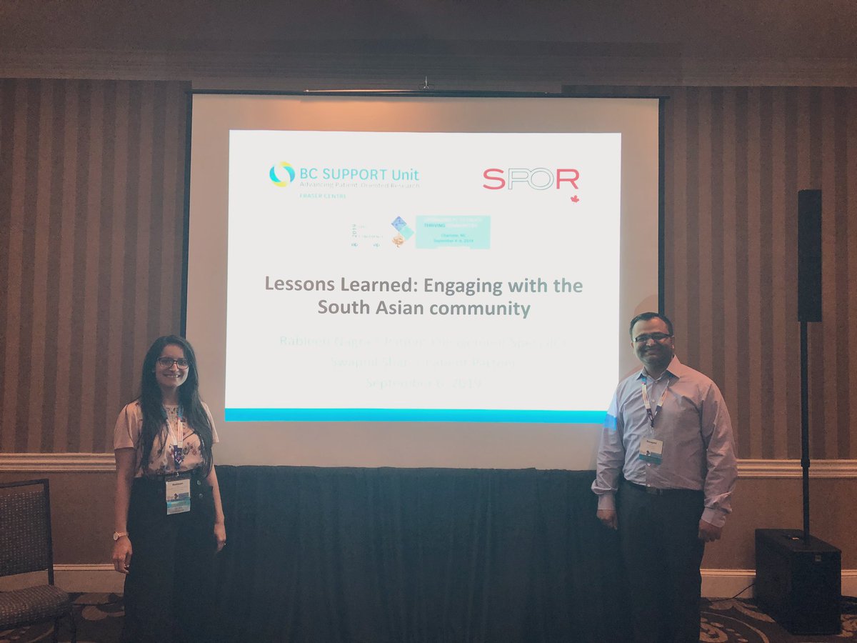 This past week I had the privilege to present my work on engaging with the south Asian community in the Fraser region at IAP2 North American Conference.
#patientengagement #patientorientedresearch #IAP2NAC #2019IAP2NAC #NAC #IAP2
@BCSUPPORTUnit @Fraserhealth @BCAHSN @SFUResearch