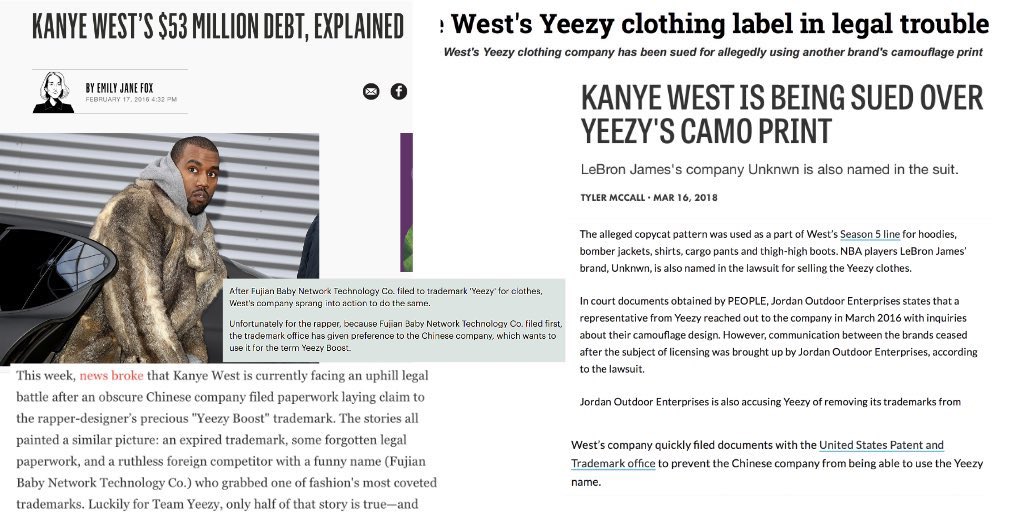 3/ Seems Kanye has massive debt back in 2016.