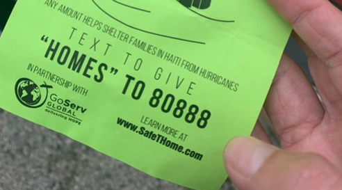 GoservG's tweet photo. Use the lightning delay to make a donation toward the @SukupMfg #SafeTHome! Text "HOMES" to 80888 to make a difference!
#GameDayBuild
#Haiti
#BeAWorldChanger https://t.co/S2qAxN36Sg