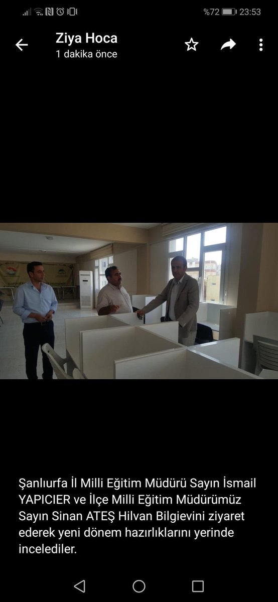 EviHilvan's tweet photo. Şanlıurfa İl Milli Eğitim Müdürü Sayın İsmail YAPICIER ve İlçe Milli Eğitim Müdürümüz Sayın Sinan ATEŞ Hilvan Bilgievini ziyaret ederek yeni dönem hazırlıklarını yerinde incelediler. @hilvankymkmligi @HilvanBelediye @UrfaMem @HilvanIlceMEM @HilvanHalk @ZiyaAkel https://t.co/71hMkNFNjs