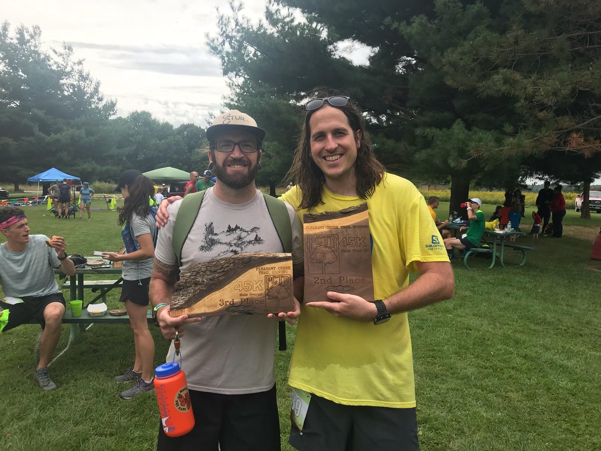 DavNorthXC's tweet photo. Big day for Wildcat coaches. Van Hulle and Lyons went 2nd and 3rd overall in the Pleasant Creek Trail Race 45k  (around 28 miles) near Cedar Rapids!! Go Wildcats! https://t.co/sZaeaHdqFG