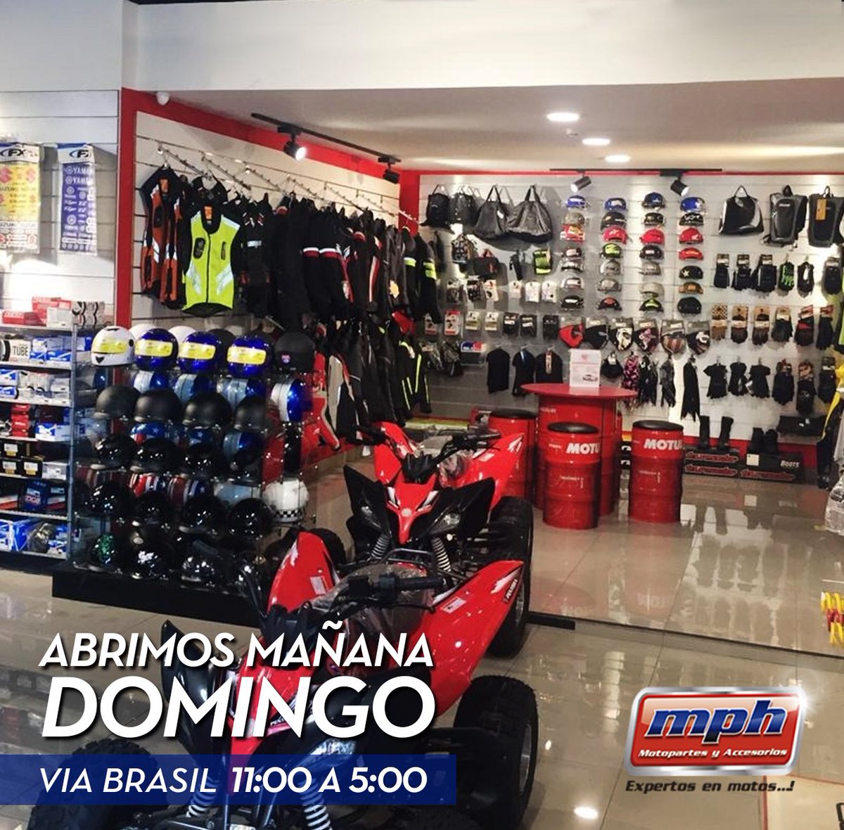 MPH_Motopartes's tweet photo. Mañana domingo 15 de septiembre aprovecha el Blackweekend y llévate una Speedy por sólo $999.00
Te esperamos en #MPHViaBrasil
⌚11:00am a 5:00pm
#HorarioMPH #AccesoriosMotos #MotosPanama #ConcesionarioMotos #SaleMotos #Blackweekend2019 https://t.co/g1E6tkxbyj