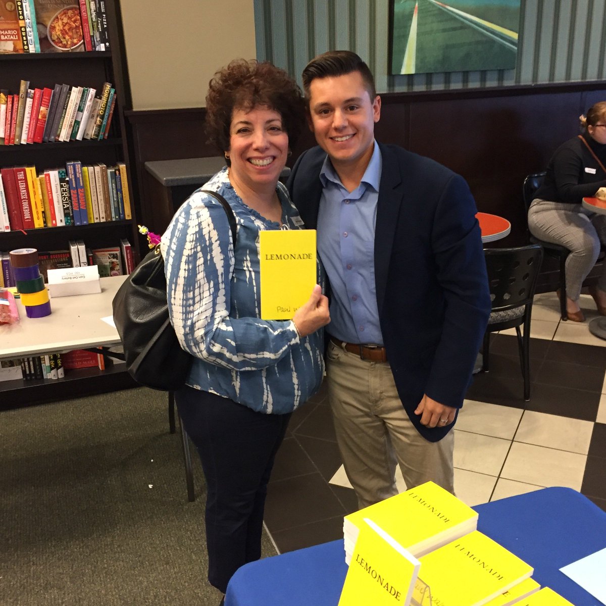 OurLadySchool's tweet photo. We are proud of our OLPH alumni! Here is Mrs. Buonpane with alumnus, Paul Walsh at his Barnes and Noble book signing in Bethlehem. One of the settings of the his book "Lemonade" is Our Lady of Perpetual Help School! #OLPHPROUD #OLPHAlumni https://t.co/Tlc15Ez6Kp