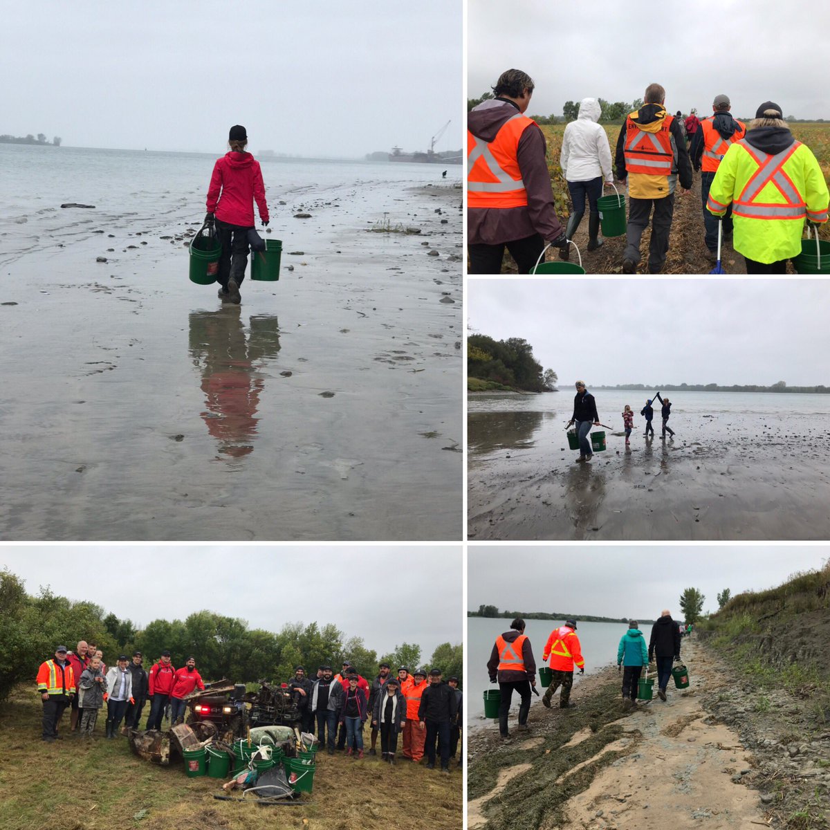 MarieChantal65's tweet photo. We all came together this morning to clean up the riverfront in #Contrecoeur. The @LogistecGroup, #Termont, @Sanexen, @PortMTL, #Fednav, #UrgenceMarine, and #Yara teams demonstrated #community leadership and engagement! Very proud! https://t.co/vwx8tB6B8j