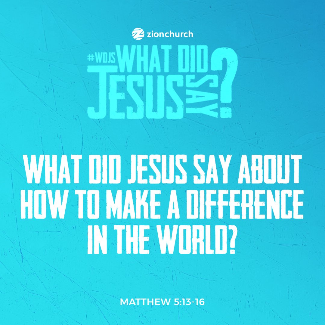 zionchurchorg's tweet photo. The world 🌎 needs you to make a difference. Learn what Jesus says on how you can do it. Tune into part two of, What Did Jesus Say? #WDJS https://t.co/aej7hMRCyQ