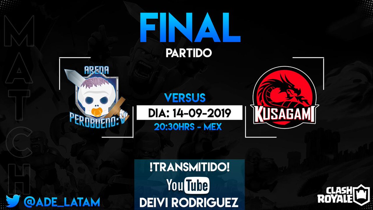FINAL | #ADE_LATAM

🛡 <a href="/ArenaPBOp/">Arena PeroBueno:v</a> VS <a href="/KusagamiGG/">Kusagami</a> 
🎙Caster: @DeiviRodrguez02
👮‍♂️Arbitro: <a href="/MrSan2006/">Mr.San</a>

❤ APOYEN LA TRANSMISIÓN EN EL CANAL DE 
@DeiviRodrguez02
 🔥
