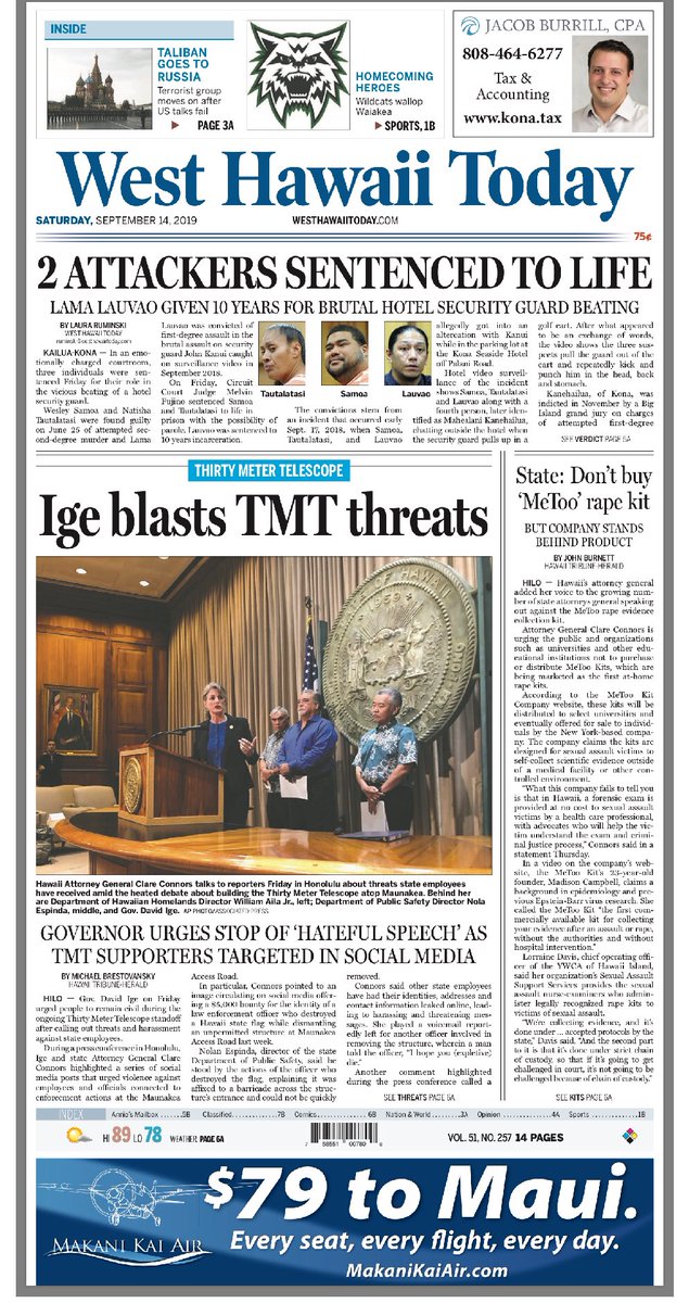menghu_nankuru's tweet photo. #stopTMT
one of the protest leaders, said…
“We condemn violent language, we condemn putting a bounty out on people, we condemn putting out language that targets individuals in harmful ways,”
(9/14/2019)
#MaunaKea #hawaii #TMTShutdown #TMT
#ProtectMaunaKea
#frontpage https://t.co/JqPHgUgDRX