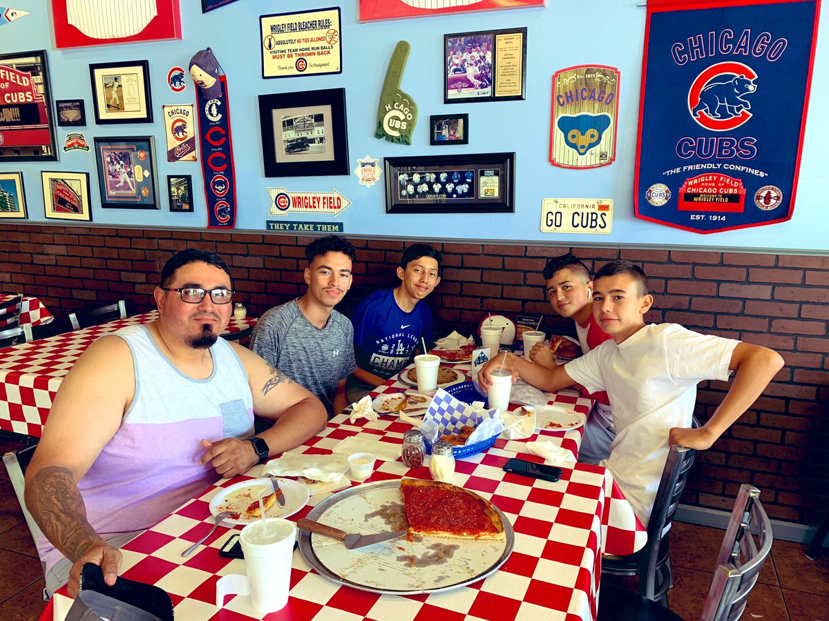 Had a productive morning with some of our <a href="/McfarlandHigh/">McFarland HS Early College</a> Baseball boys. Pitching camp and Chicago Style pizza!!! <a href="/McFarland_USD/">McFarland Unified SD</a> #trainhardplayharder #baseballislife