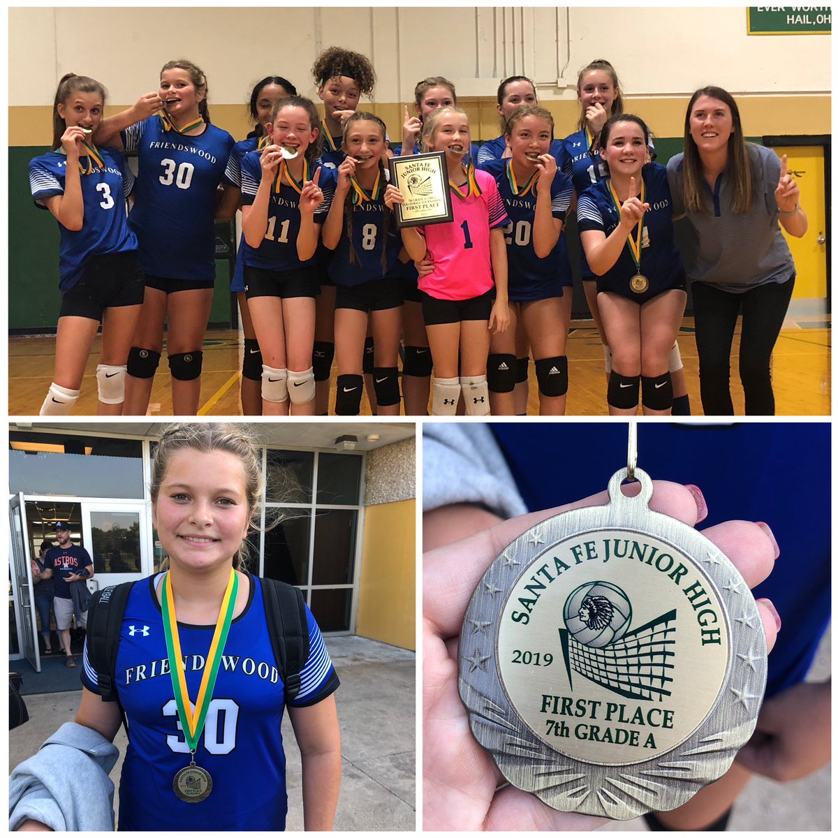 jmunnsims's tweet photo. So proud of FJH 7th grade A team.  Went undefeated today in the Santa Fe Tournament!  First place.  #30 #OutOfTheBlue https://t.co/1eDy7cpZ6o