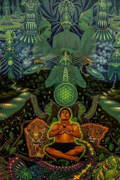 本日のごはん على تويتر 幻覚剤アヤワスカの体験を元に描かれたとされるペルーの画家pablo Amaringoの作品 本日のごはん على تويتر 幻覚剤アヤワスカの体験を元に描かれたとされるペルーの画家pablo Amaringoの作品
