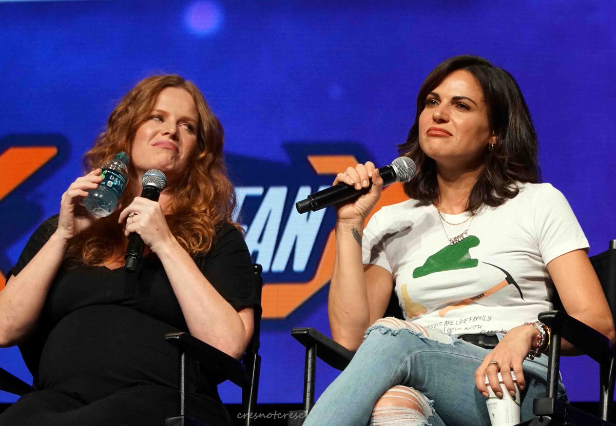 A fun panel at #FanXSaltLake with Lana Parrilla and Rebecca Mader!