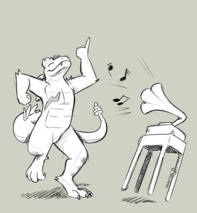 a movin' and a groovin' sketch comm for @thebluesnek! 🎶🐍

#furryart #furryartwork #sfwfurry 