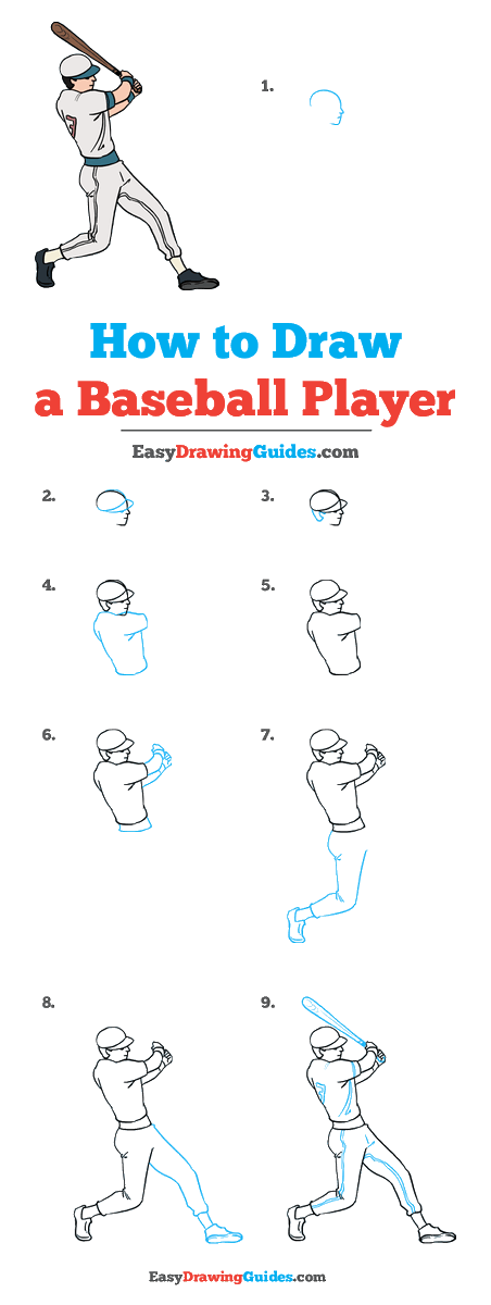 How to Draw a Baseball Player